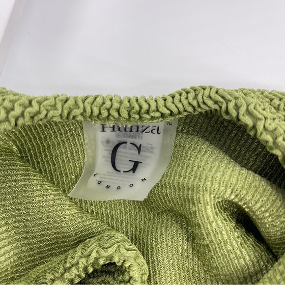 Hunza G Square Neck One Piece Metallica Khaki Swim Woman’s One Size - Picture 6 of 7